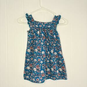 Ro’s Garden Anthropologie Little Girls Dress Size 4 Blue Floral Spring Easter